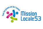 Logo de mission locale 53 : avec écrit en bleu, tous mes jeunes ont de l'avenir.